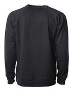 Independent Trading Co. SS1000C, Unisex Icon Lightweight Loopback Terry Crewneck Sweatshirt, Black