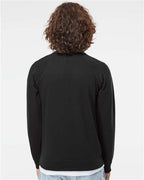 Independent Trading Co. SS1000C, Unisex Icon Lightweight Loopback Terry Crewneck Sweatshirt, Black