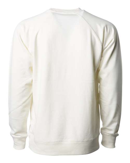 Independent Trading Co. SS1000C, Unisex Icon Lightweight Loopback Terry Crewneck Sweatshirt, Bone