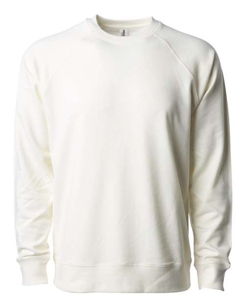 Independent Trading Co. SS1000C, Unisex Icon Lightweight Loopback Terry Crewneck Sweatshirt, Bone
