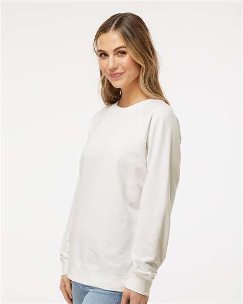 Independent Trading Co. SS1000C, Unisex Icon Lightweight Loopback Terry Crewneck Sweatshirt, Bone