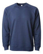Independent Trading Co. SS1000C, Unisex Icon Lightweight Loopback Terry Crewneck Sweatshirt, Indigo