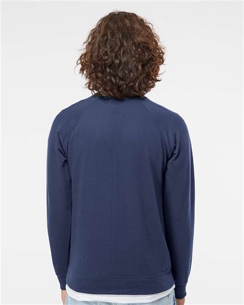 Independent Trading Co. SS1000C, Unisex Icon Lightweight Loopback Terry Crewneck Sweatshirt, Indigo