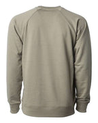 Independent Trading Co. SS1000C, Unisex Icon Lightweight Loopback Terry Crewneck Sweatshirt, Olive