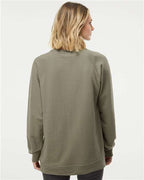 Independent Trading Co. SS1000C, Unisex Icon Lightweight Loopback Terry Crewneck Sweatshirt, Olive