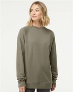 Independent Trading Co. SS1000C, Unisex Icon Lightweight Loopback Terry Crewneck Sweatshirt, Olive