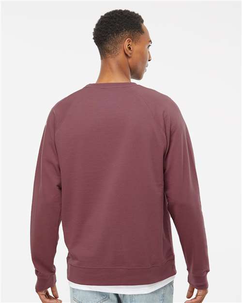 Independent Trading Co. SS1000C, Unisex Icon Lightweight Loopback Terry Crewneck Sweatshirt, Port