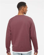 Independent Trading Co. SS1000C, Unisex Icon Lightweight Loopback Terry Crewneck Sweatshirt, Port