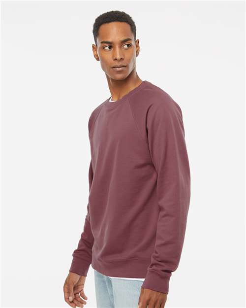 Independent Trading Co. SS1000C, Unisex Icon Lightweight Loopback Terry Crewneck Sweatshirt, Port