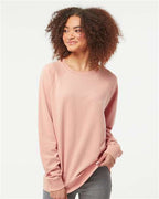 Independent Trading Co. SS1000C, Unisex Icon Lightweight Loopback Terry Crewneck Sweatshirt, Rose