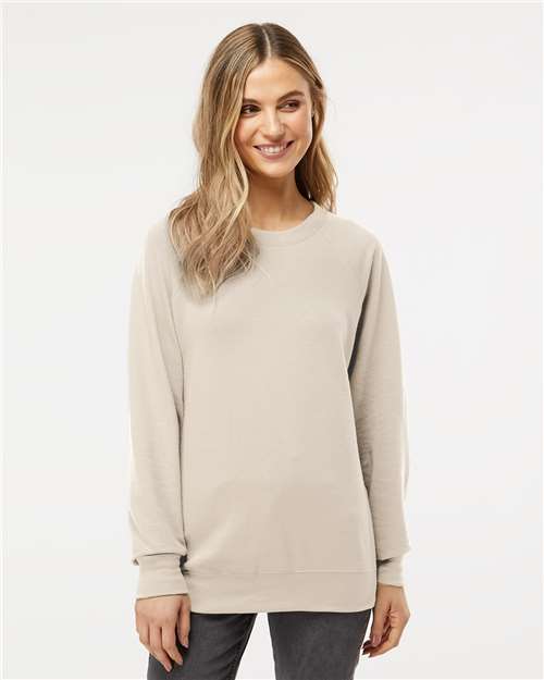 Independent Trading Co. SS1000C, Unisex Icon Lightweight Loopback Terry Crewneck Sweatshirt, Sand