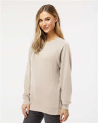 Independent Trading Co. SS1000C, Unisex Icon Lightweight Loopback Terry Crewneck Sweatshirt, Sand