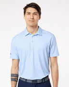 Adidas A498, Men's Ultimate365 Diamond Dot Print Polo, Glow Blue/ White/ Navy