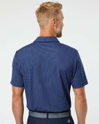 Adidas A498, Men's Ultimate365 Diamond Dot Print Polo, Navy Blue/ White/ Grey Three