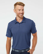 Adidas A498, Men's Ultimate365 Diamond Dot Print Polo, Navy Blue/ White/ Grey Three