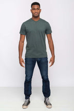 Milltex Sportswear 900, Unisex Cotton T-shirt | Lightweight Soft Crew Neck Plain Tee, Forest Heather