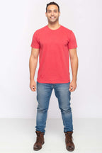 Milltex Sportswear 900, Unisex Cotton T-shirt | Lightweight Soft Crew Neck Plain Tee, Red