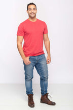Milltex Sportswear 900, Unisex Cotton T-shirt | Lightweight Soft Crew Neck Plain Tee, Red