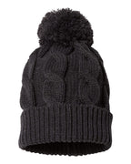 Richardson 141R, 9251 Chunk Twist Cuffed Beanie, Heather Charcoal