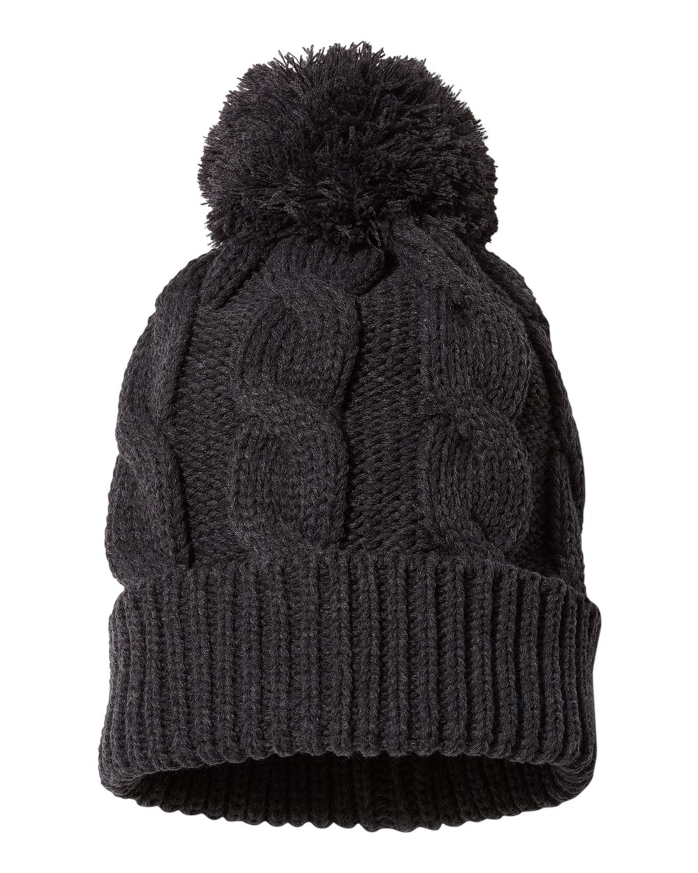 Richardson 141R, 9251 Chunk Twist Cuffed Beanie, Heather Charcoal
