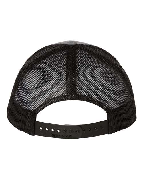 Richardson 112Y, Youth Trucker Snapback Cap, Heather Grey/ Black
