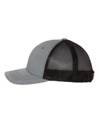Richardson 112Y, Youth Trucker Snapback Cap, Heather Grey/ Black