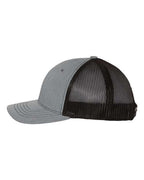 Richardson 112Y, Youth Trucker Snapback Cap, Heather Grey/ Black