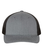Richardson 112Y, Youth Trucker Snapback Cap, Heather Grey/ Black