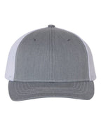 Richardson 112Y, Youth Trucker Snapback Cap, Heather Grey/ White