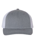 Richardson 112Y, Youth Trucker Snapback Cap, Heather Grey/ White