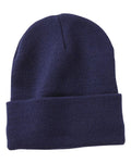 Sportsman SP12FL, 12" Fleece Lined Cuffed Beanie, Navy