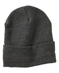Sportsman SP12SL, 12" Sherpa Lined Cuffed Beanie, Heather Charcoal