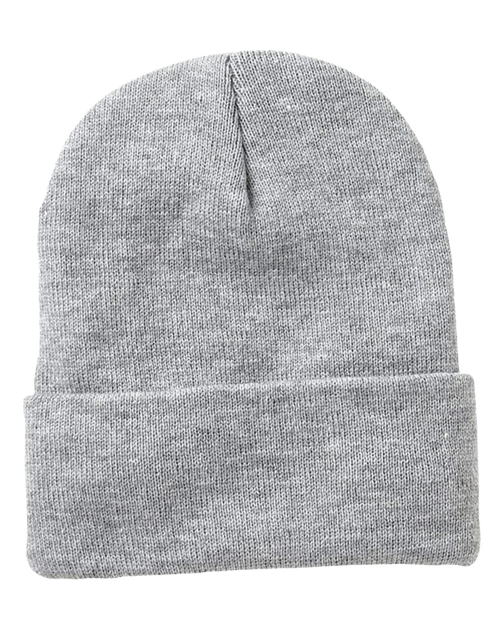 Sportsman SP12SL, 9265 12" Sherpa Lined Cuffed Beanie, Heather Grey
