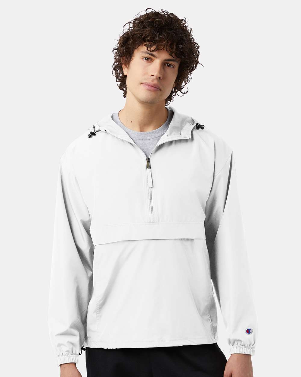 Champion CO200, Unisex Packable Anorak Jacket, White