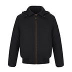 CX2 L00910, - Big Red - Cotton Canvas Bomber Jacket W/ Detachable Hood, Black