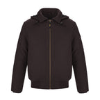 CX2 L00910, - Big Red - Cotton Canvas Bomber Jacket W/ Detachable Hood, Brown