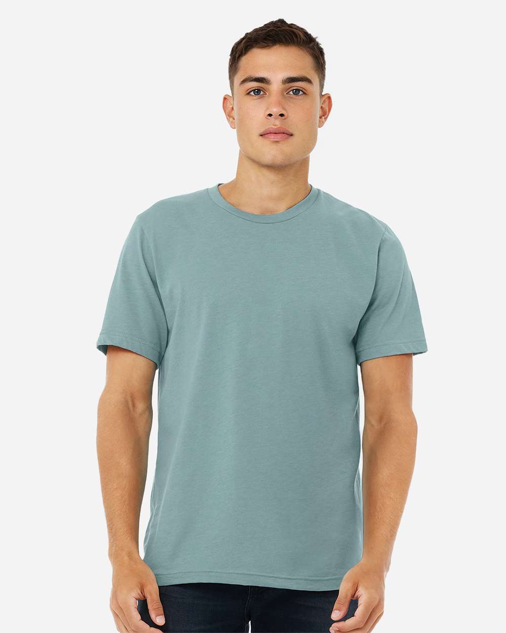 BELLA + CANVAS 3001CVC, T-Shirts - Premium, Heather Blue Lagoon