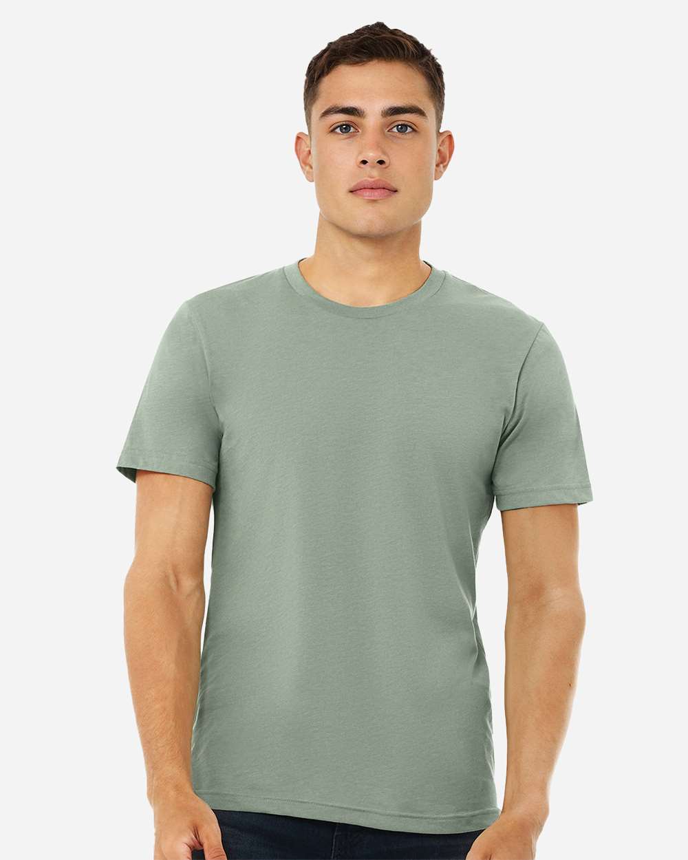 BELLA + CANVAS 3001CVC, T-Shirts - Premium, Heather Sage
