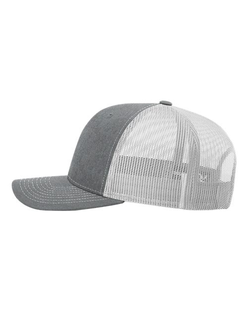 Richardson 112, Snapback Trucker Cap, Heather Grey/ Light Grey