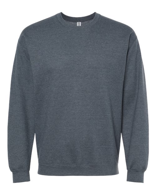 Gildan SF000, Unisex Softstyle Midweight Crewneck Sweatshirt, Dark Heather