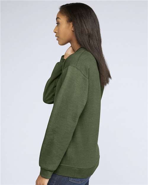 Gildan 9351, Sf000 Unisex Softstyle Midweight Crewneck Sweatshirt, Military Green