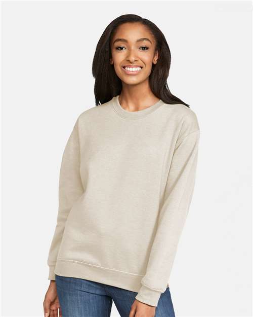 Gildan 9351, Sf000 Unisex Softstyle Midweight Crewneck Sweatshirt, Sand
