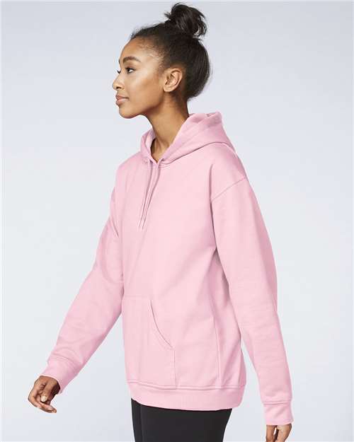 Gildan SF500, Unisex Softstyle Midweight Hooded Sweatshirt, Light Pink