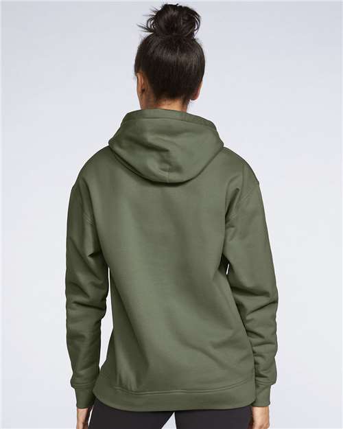 Gildan SF500, Unisex Softstyle Midweight Hooded Sweatshirt, Military Green