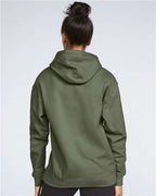 Gildan SF500, Unisex Softstyle Midweight Hooded Sweatshirt, Military Green