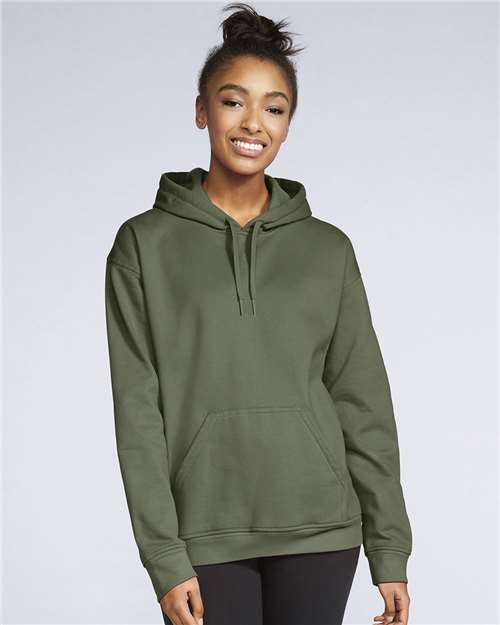 Gildan 9352, Sf500 Unisex Softstyle Midweight Hooded Sweatshirt, Military Green