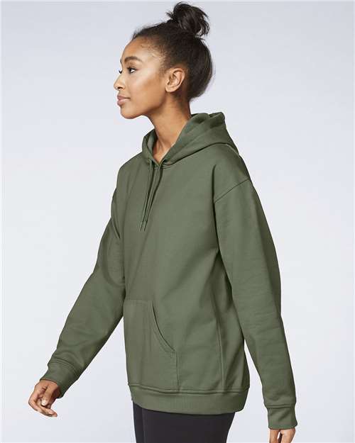 Gildan 9352, Sf500 Unisex Softstyle Midweight Hooded Sweatshirt, Military Green