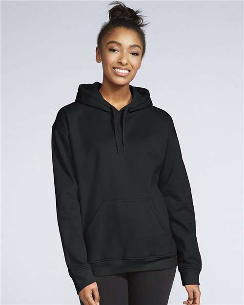 Gildan 9352, Sf500 Unisex Softstyle Midweight Hooded Sweatshirt, Black