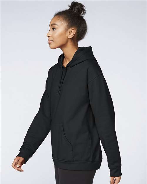Gildan SF500, Unisex Softstyle Midweight Hooded Sweatshirt, Black