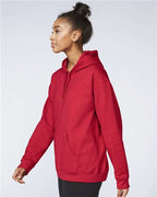 Gildan 9352, Sf500 Unisex Softstyle Midweight Hooded Sweatshirt, Red